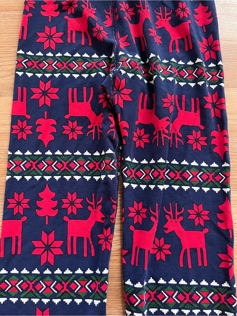 Hanna Andersson Navy & Red Reindeer Holiday Pajama Set